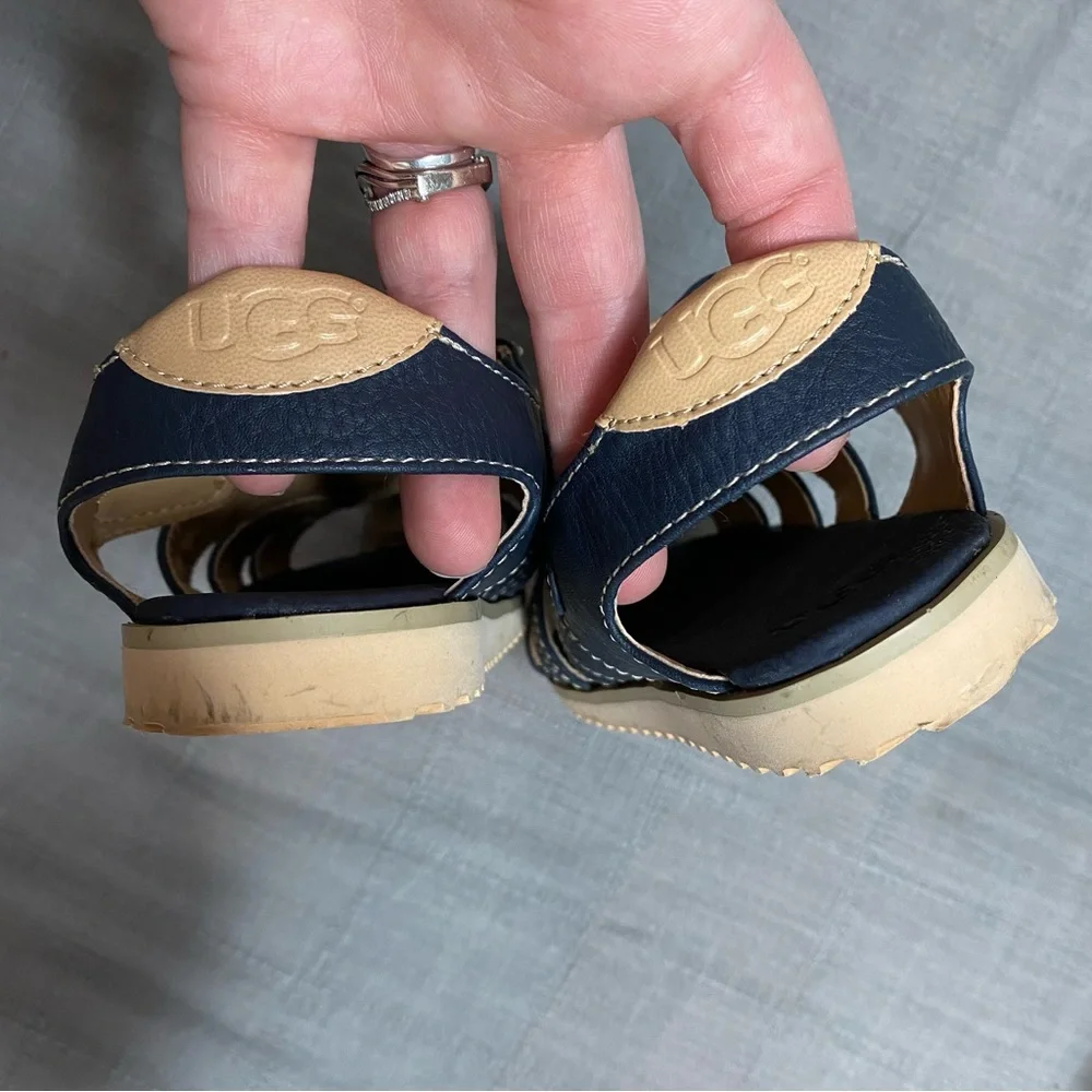 UGG Danial Toddler Fisherman Sandals Navy Closed Toe Size 12